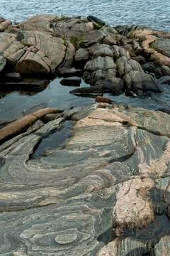Canadian shield rocks Foto stock