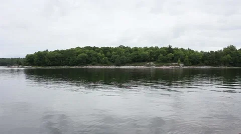 Canadian Shoreline Reflection Stock Footage 65280491