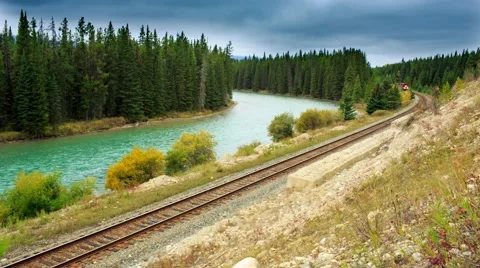 Canadian train Stock Footage 44238492