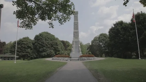 Canadian War Memorial Stock Footage 99375254
