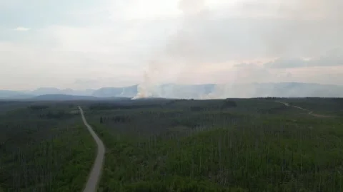 Canadian Wildfire Timelapse Stock Footage 291760731