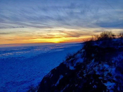 Canadian Winter Cliffs 写真素材