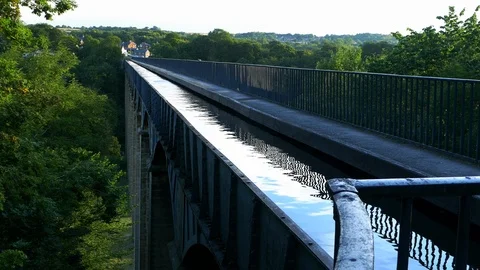 Canal in the Air Stock Footage 97967368