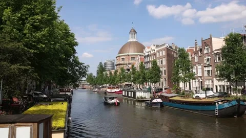 Canal in Amsterdam Stock Footage 197991763