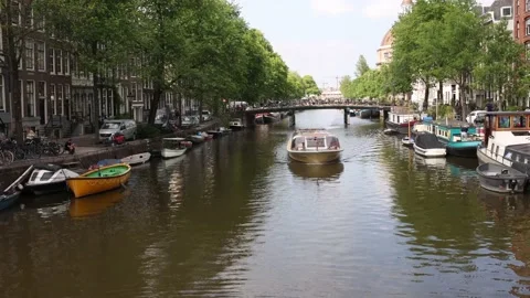 Canal in Amsterdam Stock Footage 197991801