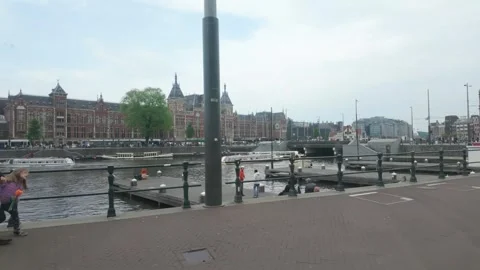 Canal in Amsterdam Video stock 313560820