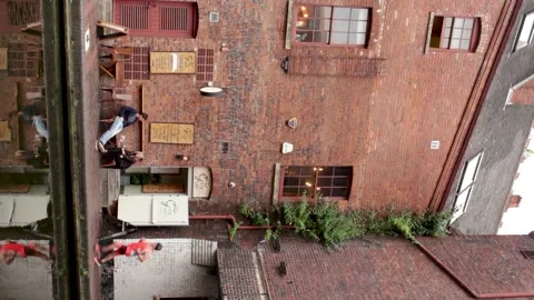 Canal Bar, Portrait, Runner, Drinking. Video stock 132706938