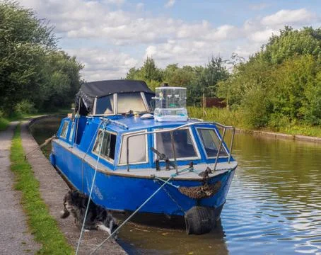 Canal boat Stock Photos