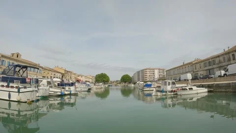 Canal boating in Beaucaire Stock Footage 241502033