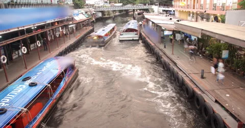 Canal boats transport Stock Footage 59688191