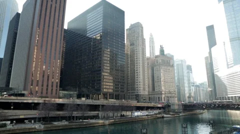 Canal in Chicago Stock Footage 41307596