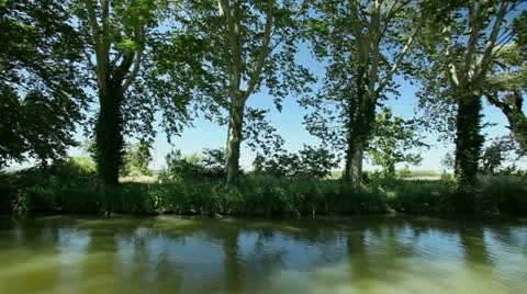 Canal du midi Stock Footage 27594476