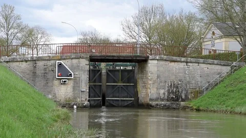 Canal lock Stock Footage 88592235