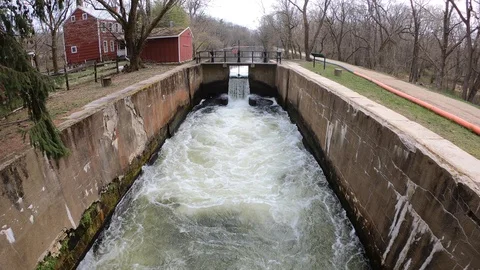 Canal Lock Video stock 109063291