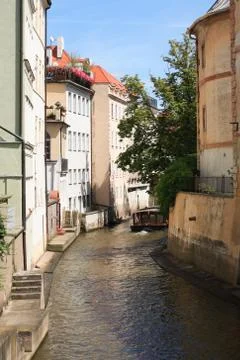Canal in prague Stock Photos