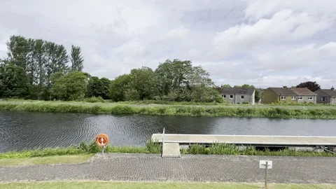 Canal of River Carron Stock Footage 313141718