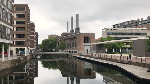 Canal in Rotterdam Stock Footage 102554918