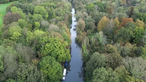 Canal seen from above Stock Footage 253639367