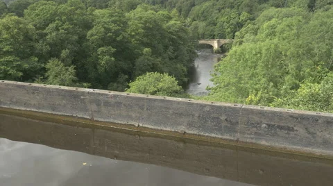 Canal Soars Above River Stock Footage 59196302