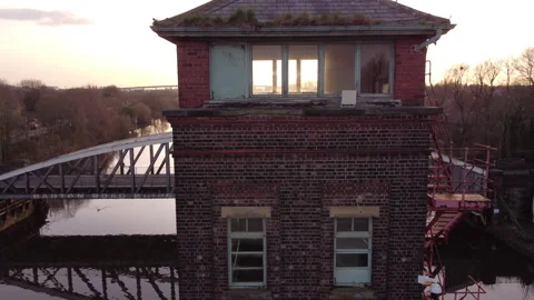 Canal Swing Bridge Control Tower, Manchester. 1890's 動画素材 150572019