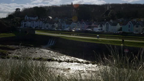 Canal towpath at bude in Cornwall Stock Footage 231556411
