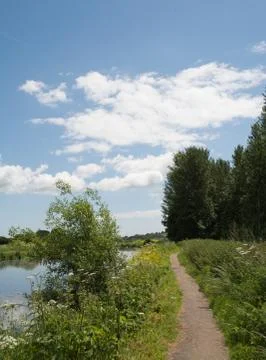 Canal towpath Stock Photos