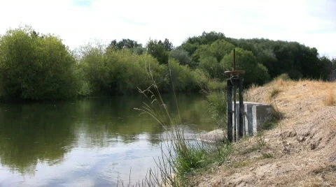 Canal Valve Stock Footage 844868