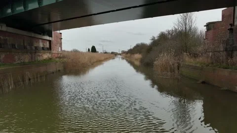 Canal views under bridge Stock Footage 238007367