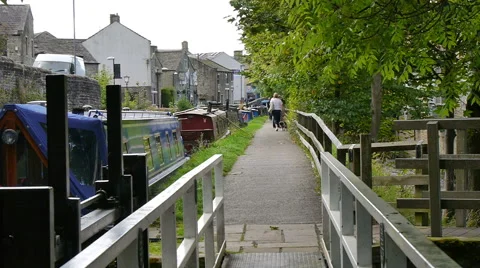 Canal walk path Stock Footage 41802693
