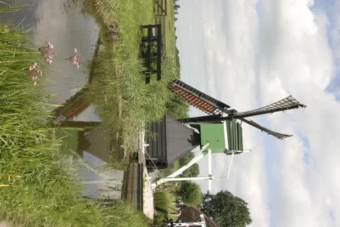  Canal wind pump Stock Photos