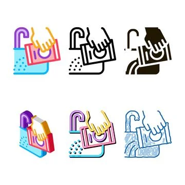 Canalisation sink drain agent icon modern vector outline Stock Illustration