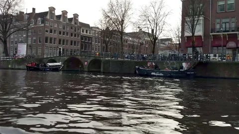 Canals of Amsterdam Stock Footage 74479877