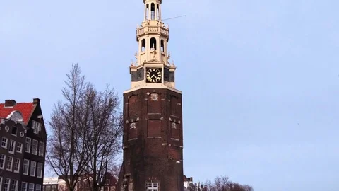 Canals of Amsterdam. Oudeschans 2 스톡 동영상 74479582