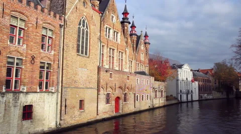 Canals of Bruges. Stock Footage 44442792