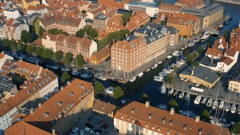 Canals of Copenhagen Stock Footage 115454694