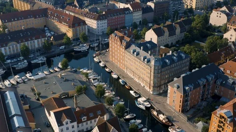 Canals of Copenhagen Stock Footage 115454716