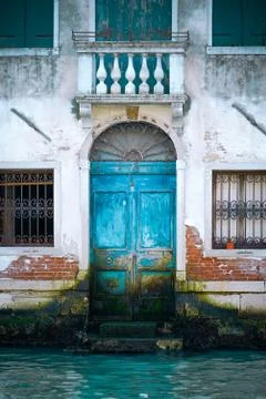 Canalside door Stock Photos