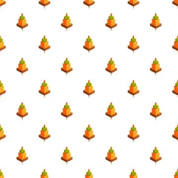 Canape appetizer seamless pattern on white background イラスト素材