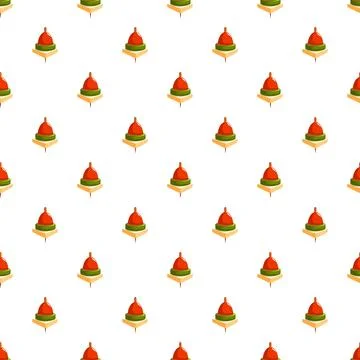 Canape appetizer snacks pattern over white background Illustrazione stock