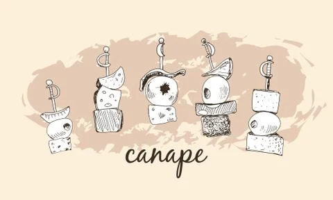 Canape Stock Illustration