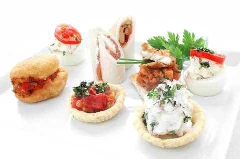 Canape selection Stock Photos