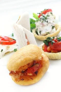 Canape selection Stock Photos