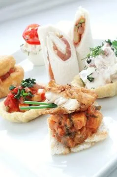 Canape selection Stock Photos