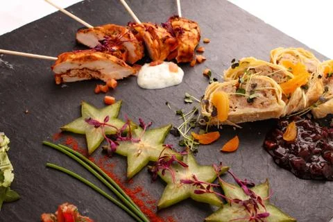 Canape selection Stock Photos