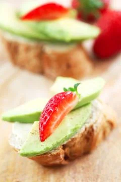 Canapes With Avocado Foto stock