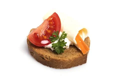 Canapes isolated on white background Stock Photos