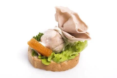 Canapes isolated on white background Fotos de archivo