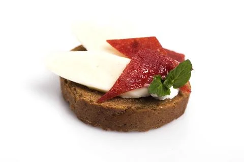 Canapes isolated on white background Foto stock