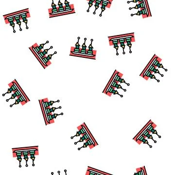 Canapes snack vector seamless pattern Stock Illustration