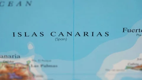 Canary Islands highlighted on a world map 4K Stock Footage 300658440